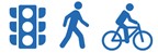Pedestraians crossing intersection